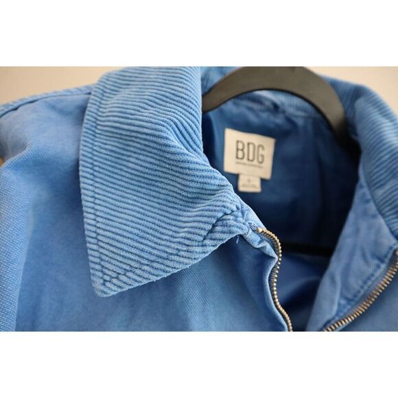 BDG x Urban Outfitters Women Sz L Blue Dex Canvas Oversized Workwear Jacket - Picture 4 of 13